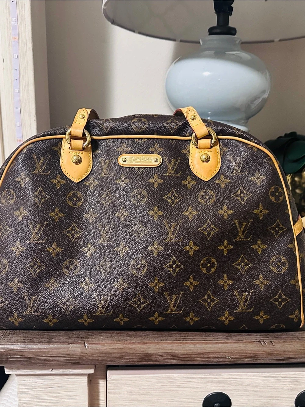Louis Vuitton Monogram Montorgueil GM Vachetta Handles